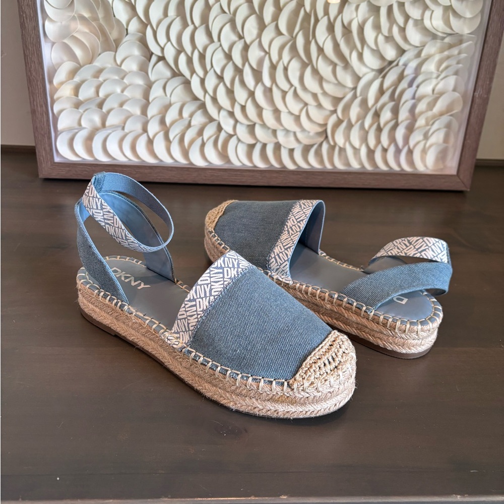 DKNY Women's Denim Espadrille Flats